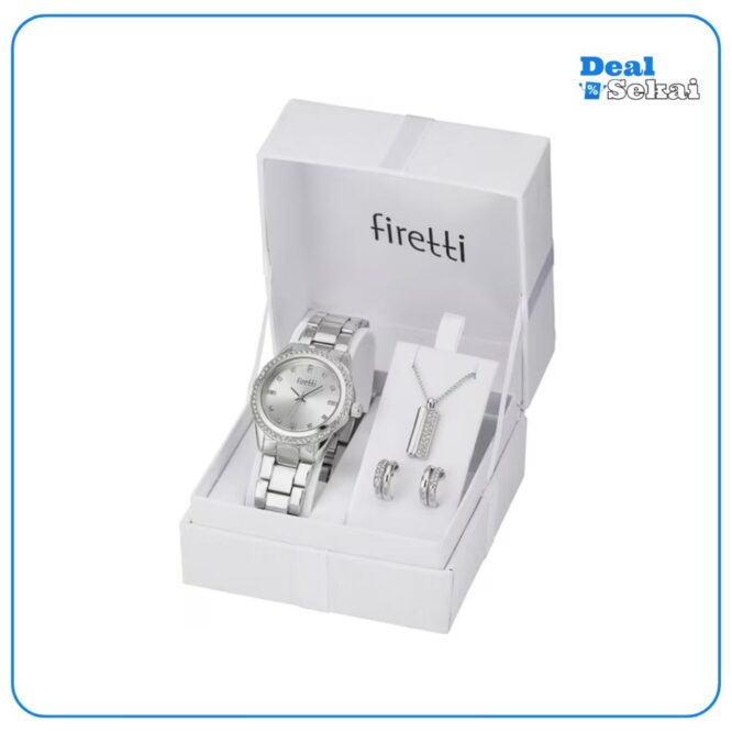 FIRETTI Quarzuhr (Set, 4-tlg., inkl. Ohrstecker und Kette mit Anhänger)