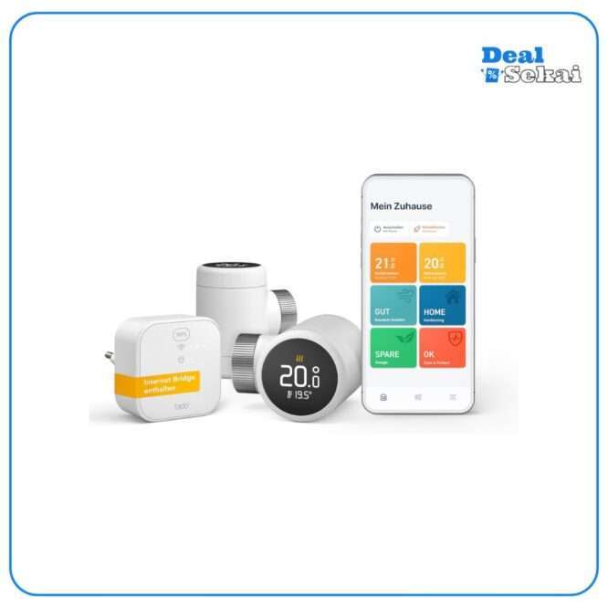 tado° Smartes Heizkörperthermostat X Starter Kit mit Bridge X