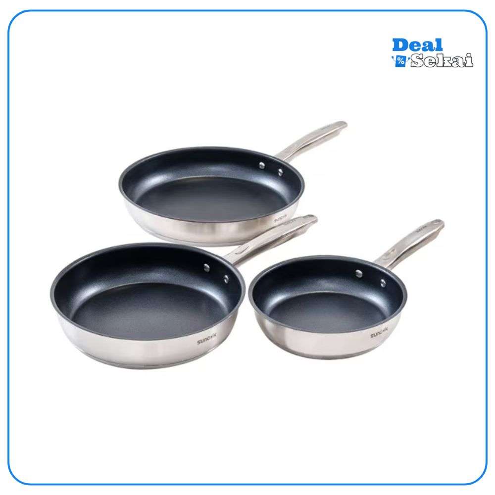 SUNCOK Pfannen-Set Induktion – 3-teilig