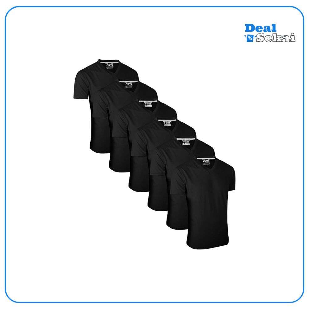 FULL TIME SPORTS® 6er-Pack Herren V-Neck T-Shirts