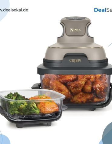 Ninja CRISPi tragbare Heißluftfritteuse, 3,8 l, 4-in-1, 1700 W, Stone Gold