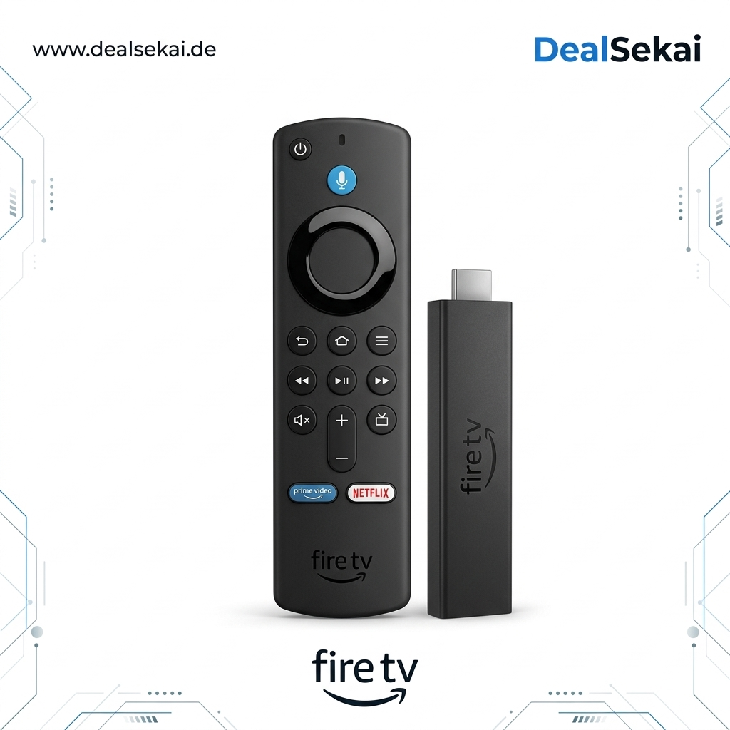 Amazon Fire TV Stick HD (neueste Generation), Free- und Live-TV-Inhalte, Alexa-Sprachfernbedienung, wird über den Fernseher mit Strom versorgt, mühelose Einrichtung, finde Serien schneller mit Alexa+